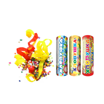 Набор ( 3конф.+3серп.) Набор хлопушек купить в Острогожске | ostrogozhsk.salutsklad.ru